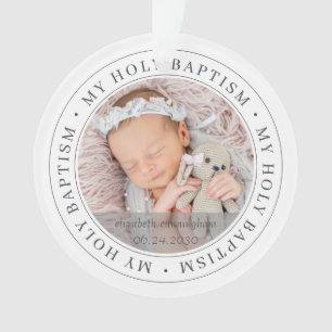 Heilige Baptisme Eenvoudig Lijst Moderne Aangepast Ornament