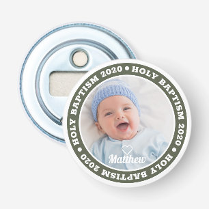 Heilige Baptisme Eenvoudige moderne aangepaste fot Button Flesopener