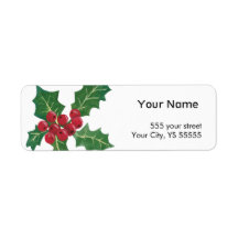 Heilige bessen en bladeren Branch Holiday Graphic