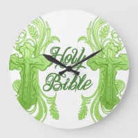 Heilige Bijbel Wandklok – Christelijk Groen