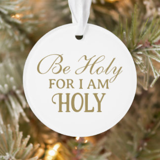 Heilige Bijbelvers Wit en Goud Eenvoudig Christeli Ornament