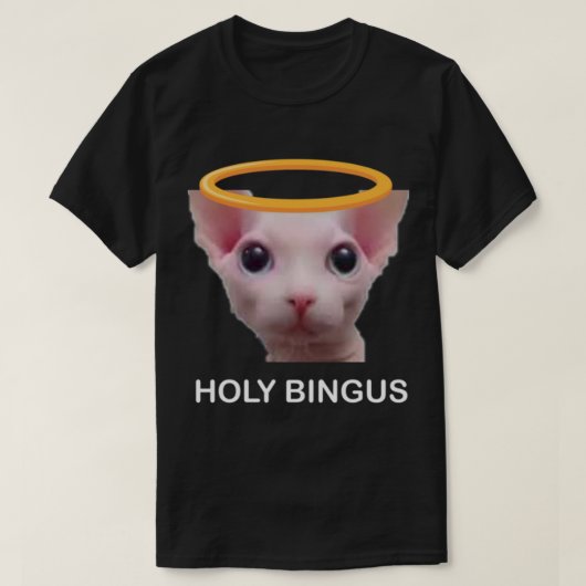 heilige bingus kat t-shirt (Design voorkant)