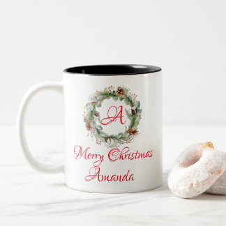 Heilige bladeren Kerstmis Tweekleurige Koffiemok