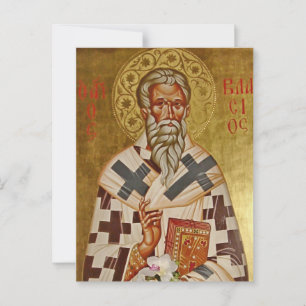 Heilige Blaise van Sebaste Orthodox Christelijk Ic Briefkaart