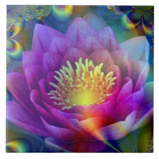 Heilige bloem van vrede en liefde tegeltje