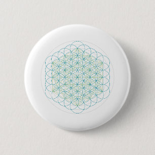Heilige bloemen ronde button 5,7 cm