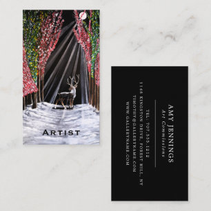 Heilige boodschapper van Nara Schilderij van Alfre Visitekaartje