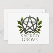 Heilige Bos Pentagram Wicca Briefkaart (Voorkant / Achterkant)