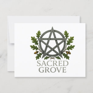 Heilige Bos Pentagram Wicca Briefkaart