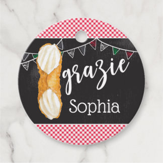 Heilige Cannoli Birthday Circle Favor Tag Bedankjes Labels