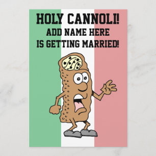 Heilige Cannoli Italiaanse Vlag Van Italië Bachelo Kaart