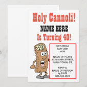 Heilige Cannoli Turning 40-partijuitnodiging Kaart (Voorkant / Achterkant)