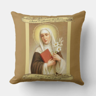 Heilige Catharina van Siena Quote Doctor van de Ke Kussen