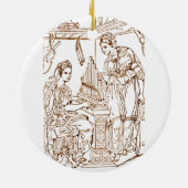 Heilige Cecilia met de heilige Catharina van Alexa Keramisch Ornament (Achterkant)