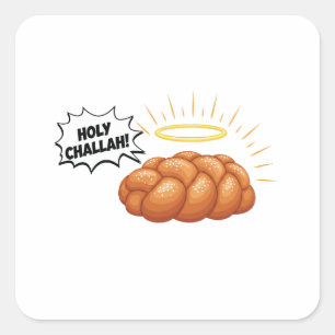 Heilige Challah Hanukkah Joods Joods Brood Vierkante Sticker