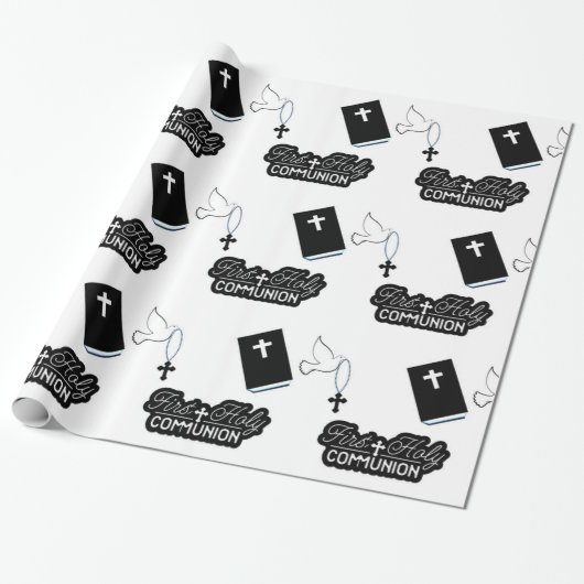 Heilige Communie Christening Cadeaupapier (Uitgerold)