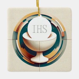 Heilige Communie Hostie en Chalice Ornament