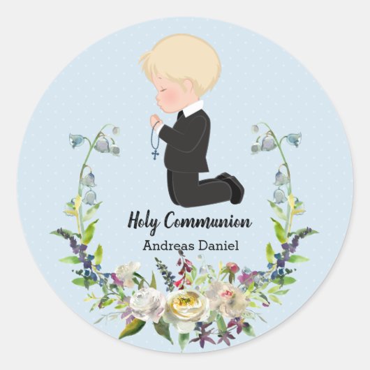 Heilige Communie Ronde Sticker (Voorkant)
