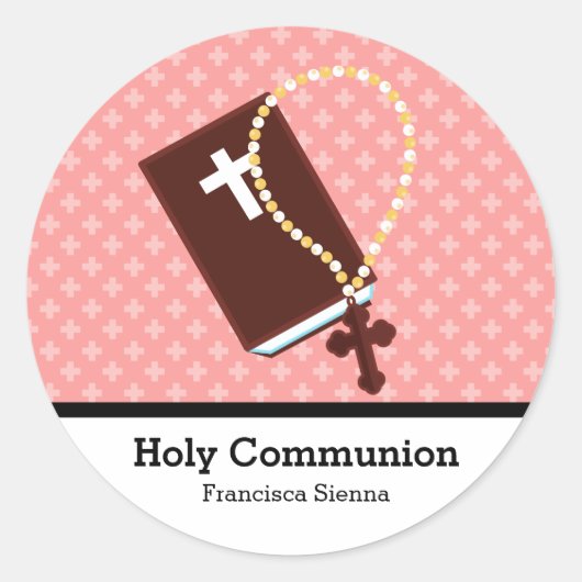 Heilige Communie Ronde Sticker (Voorkant)