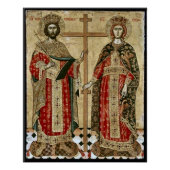 Heilige Constantijn en Helena Orthodox Icoon Perfect Poster (Voorkant)