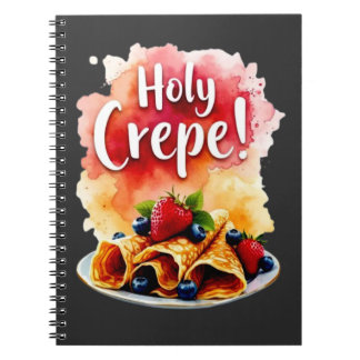 Heilige Crepe! - Grappig Berry Print Design voor B Notitieboek