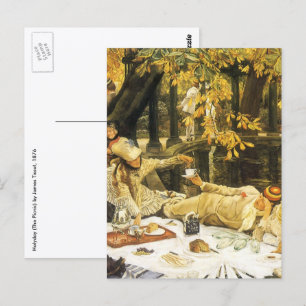 Heilige dag, de picknick door James Tissot, Victor Briefkaart