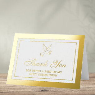 Heilige Dove Communauteit of bevestiging Dank je w Folie Wenskaart
