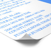 Heilige Dove, Funeral Home, Directors Poster (Hoek)