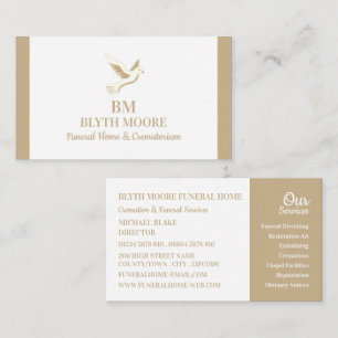 Heilige Dove, Funeral Home, Directors Visitekaartje