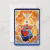 Heilige Drie-eenheid in glorie Devotional Art Pray Kaart (Voorkant)