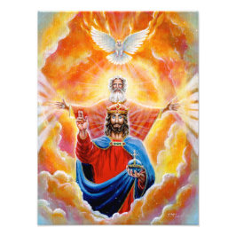 Heilige Drie-eenheid in gloriedruk - Devotional Ar Foto Afdruk