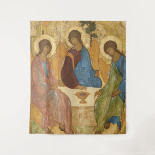 Heilige Drie-eenheid Russische Orthodoxe Icoon - D Wandkleed