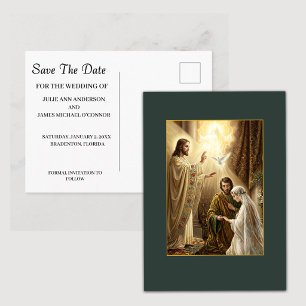 Heilige Drie-eenheid Trouw Save The Date Briefkaart