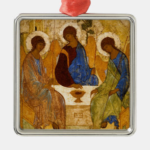 Heilige drieventig Icon Rublev kerstmis Metalen Ornament