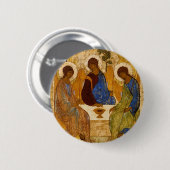 Heilige drieventig Pictogram Rublev Byzantijnse ka Ronde Button 5,7 Cm (Voorkant /achterkant)