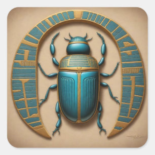 Heilige Egyptische scarabee Vierkante Sticker