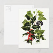 heilige en ive kerstmis feestdagenkaart (Voorkant / Achterkant)