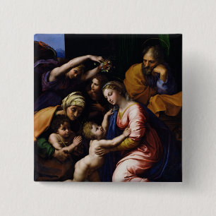 Heilige Familie, 1518 Vierkante Button 5,1 Cm