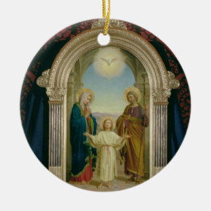 Heilige Familie, 1898 (tempera op paneel) Keramisch Ornament