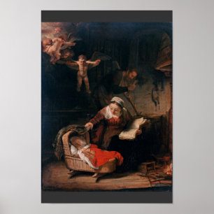 Heilige Familie door Rembrandt Harmensz. Van Rijn Poster