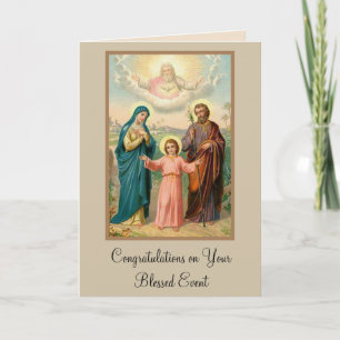 Heilige Familie Geboorte van Baby Gefeliciteerd Ka Kaart