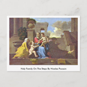 Heilige Familie in de trant van Nicolas Poussin Briefkaart