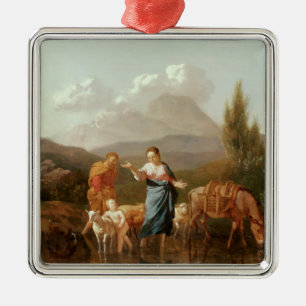 Heilige familie in een beek metalen ornament