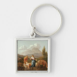 Heilige familie in een beek sleutelhanger