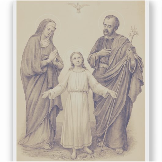 Heilige Familie Jezus, Maagd Maria en Sint Jozef Sticker (Voorkant)