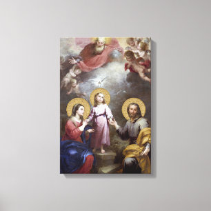 HEILIGE FAMILIE JEZUS MARIA JOZEF CANVAS AFDRUK