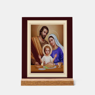 Heilige Familie Katholieke kunst Acryl Bord
