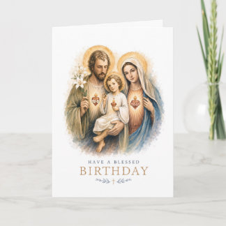 Heilige Familie katholieke verjaardagskaart Kaart