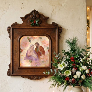 Heilige Familie Kerstmis Winter Poinsettia TMF26 Tissuepapier