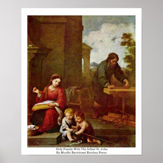 Heilige Familie met de Baby St. John Poster (Voorkant)